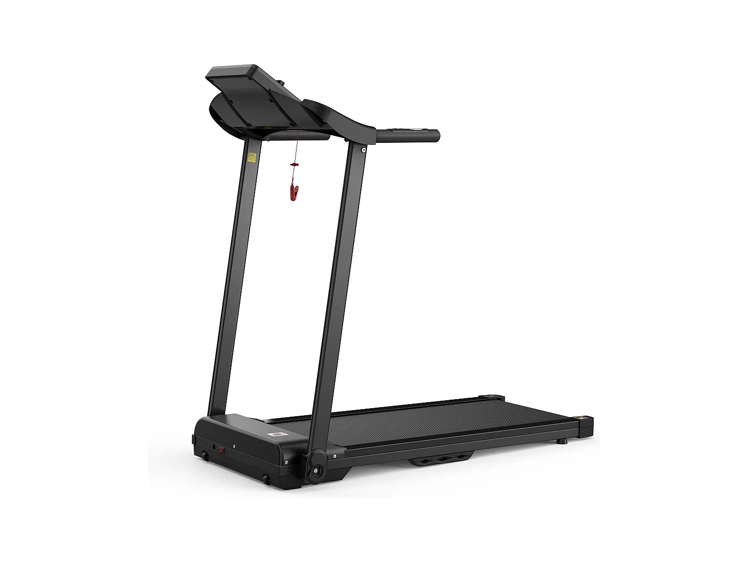 Tapis de course pliable 2-en-1 pour bureau et maison, avec affichage LED, support tablette, vitesse jusqu'à 12 km/h (121x63x104 cm)