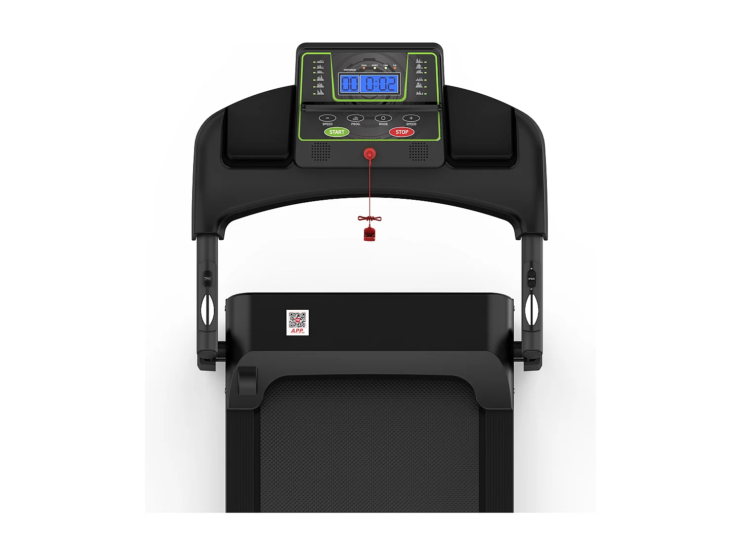 Tapis roulant pieghevole 2 in 1 per ufficio e casa, con display LED, supporto per tablet, velocità fino a 12 km/h (121x63x104 cm)