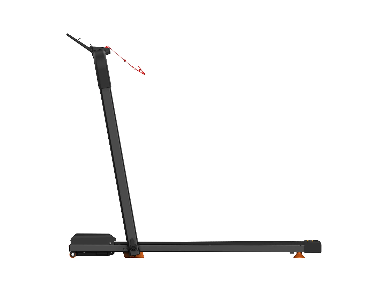 Tapis de course pliable 3-en-1 pour bureau à domicile, avec écran LED, application et capacité 120KG (116x60x10.5 cm)