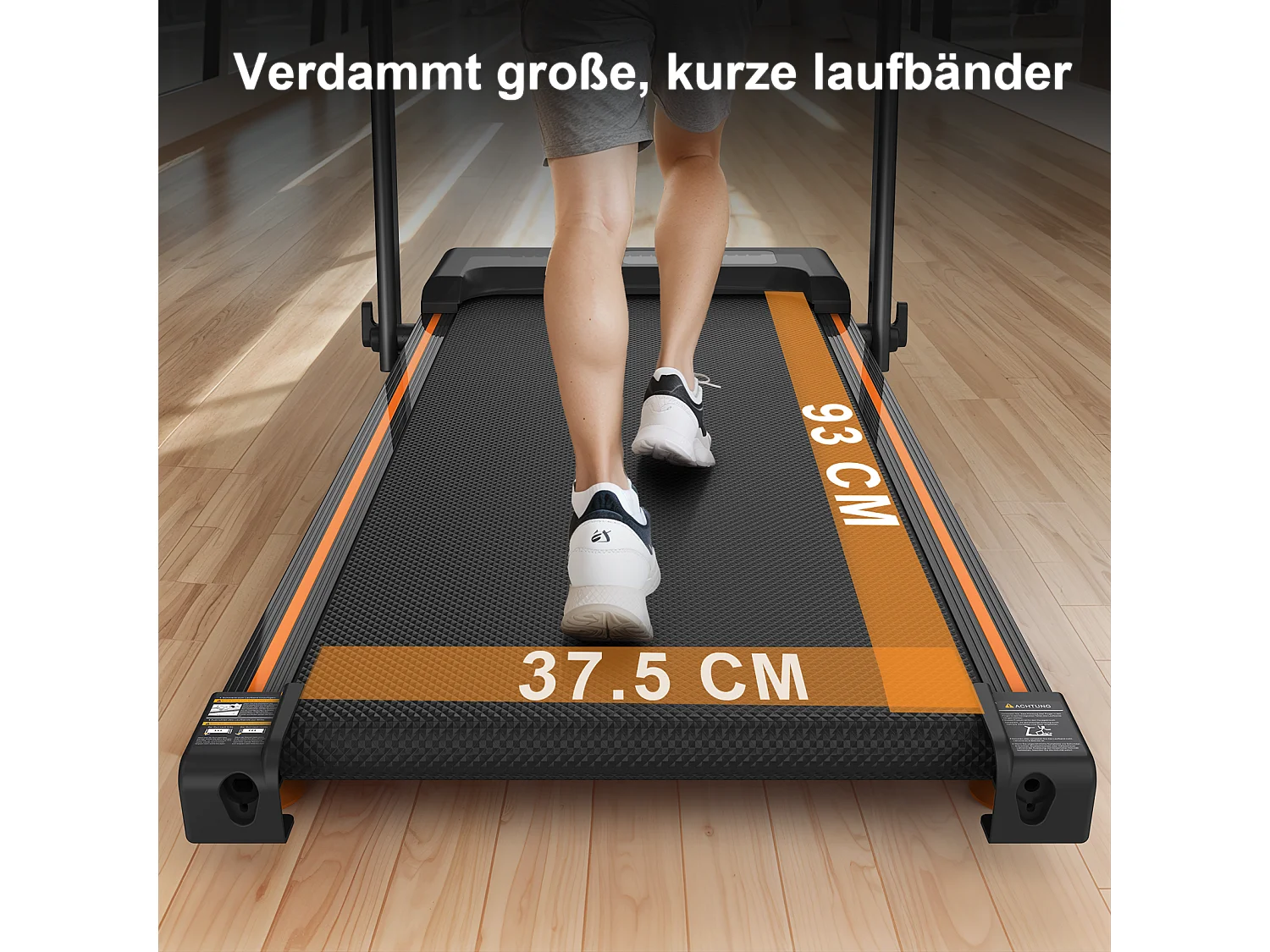 Tapis de course pliable 3-en-1 pour bureau à domicile, avec écran LED, application et capacité 120KG (116x60x10.5 cm)