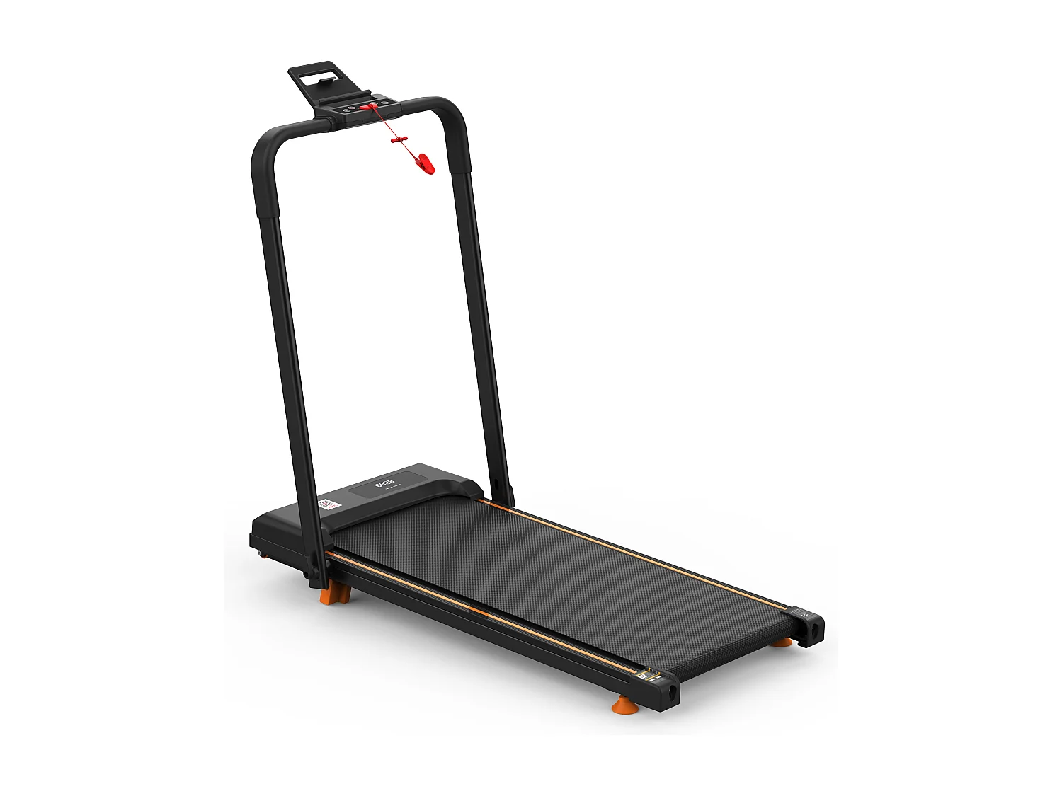 Tapis de course pliable 3-en-1 pour bureau à domicile, avec écran LED, application et capacité 120KG (116x60x10.5 cm)