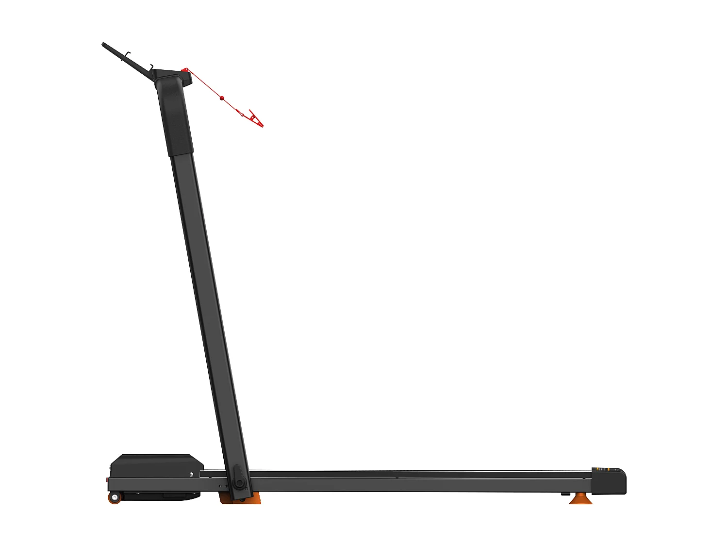 Tapis de course pliable 3-en-1 pour bureau à domicile, avec écran LED, application et capacité 120KG (116x60x10.5 cm)