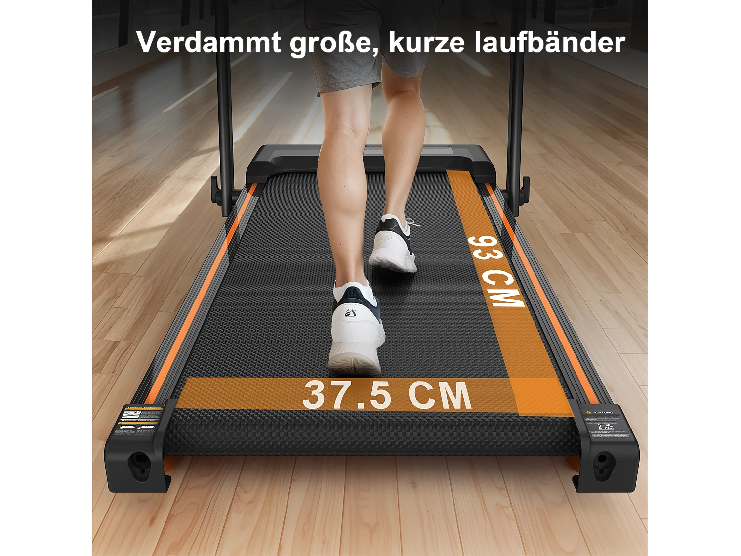 Tapis de course pliable 3-en-1 pour bureau à domicile, avec écran LED, application et capacité 120KG (116x60x10.5 cm)