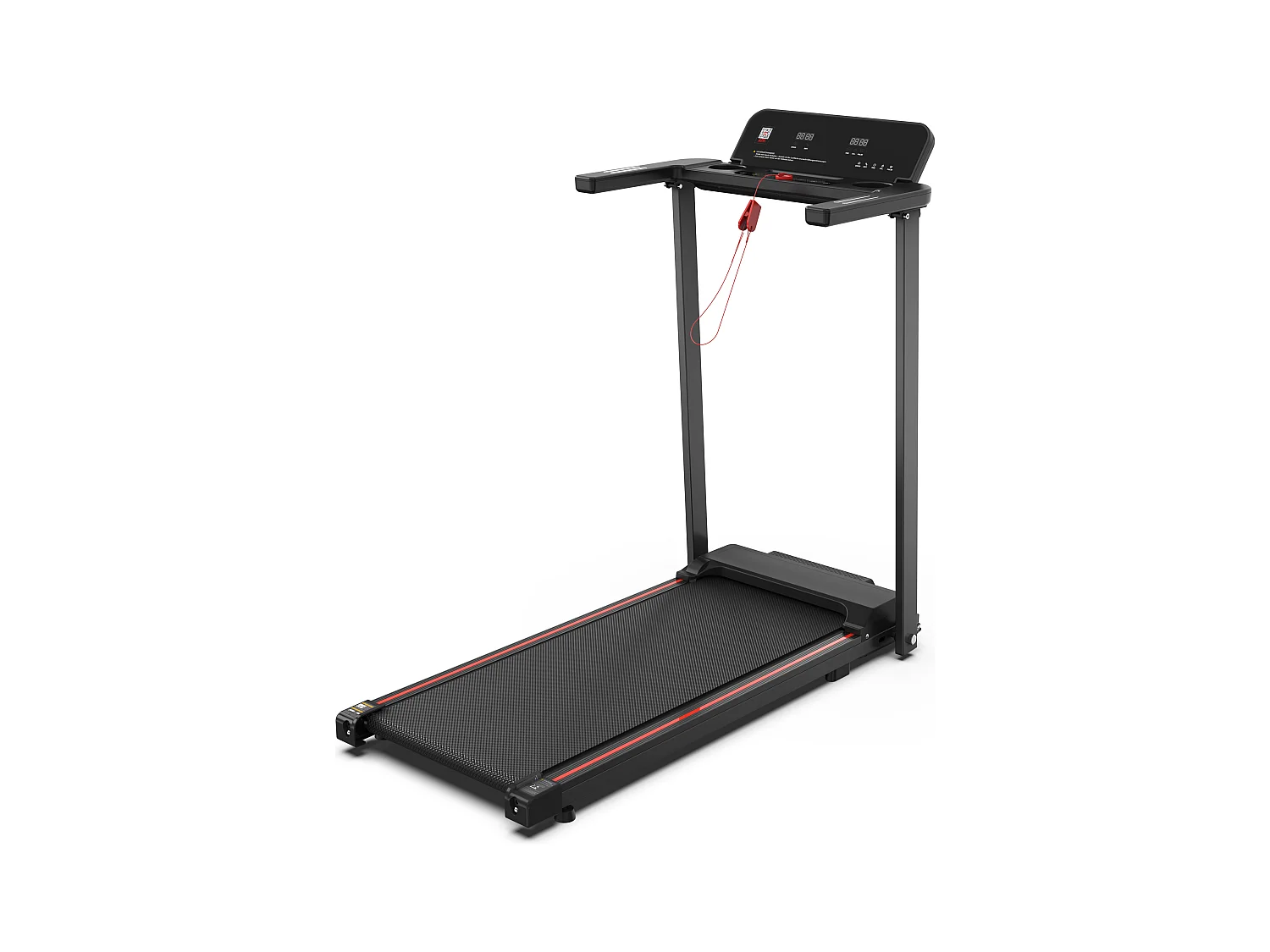 Tapis de course pliable pour maison et bureau, avec écran LED et app, 2 en 1, capacité 120KG (116x60x10.5 cm)