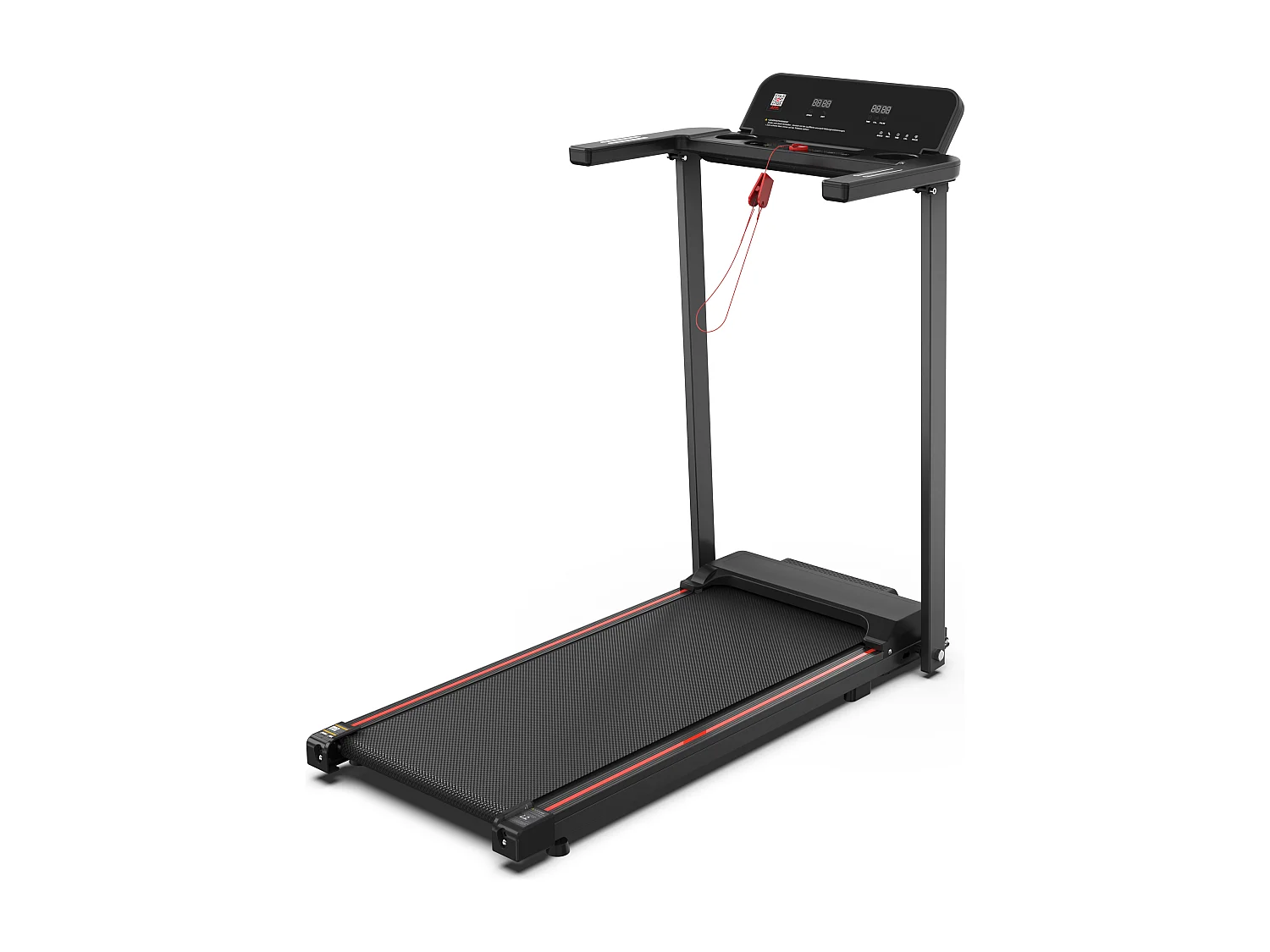 Tapis de course pliable pour maison et bureau, avec écran LED et app, 2 en 1, capacité 120KG (116x60x10.5 cm)