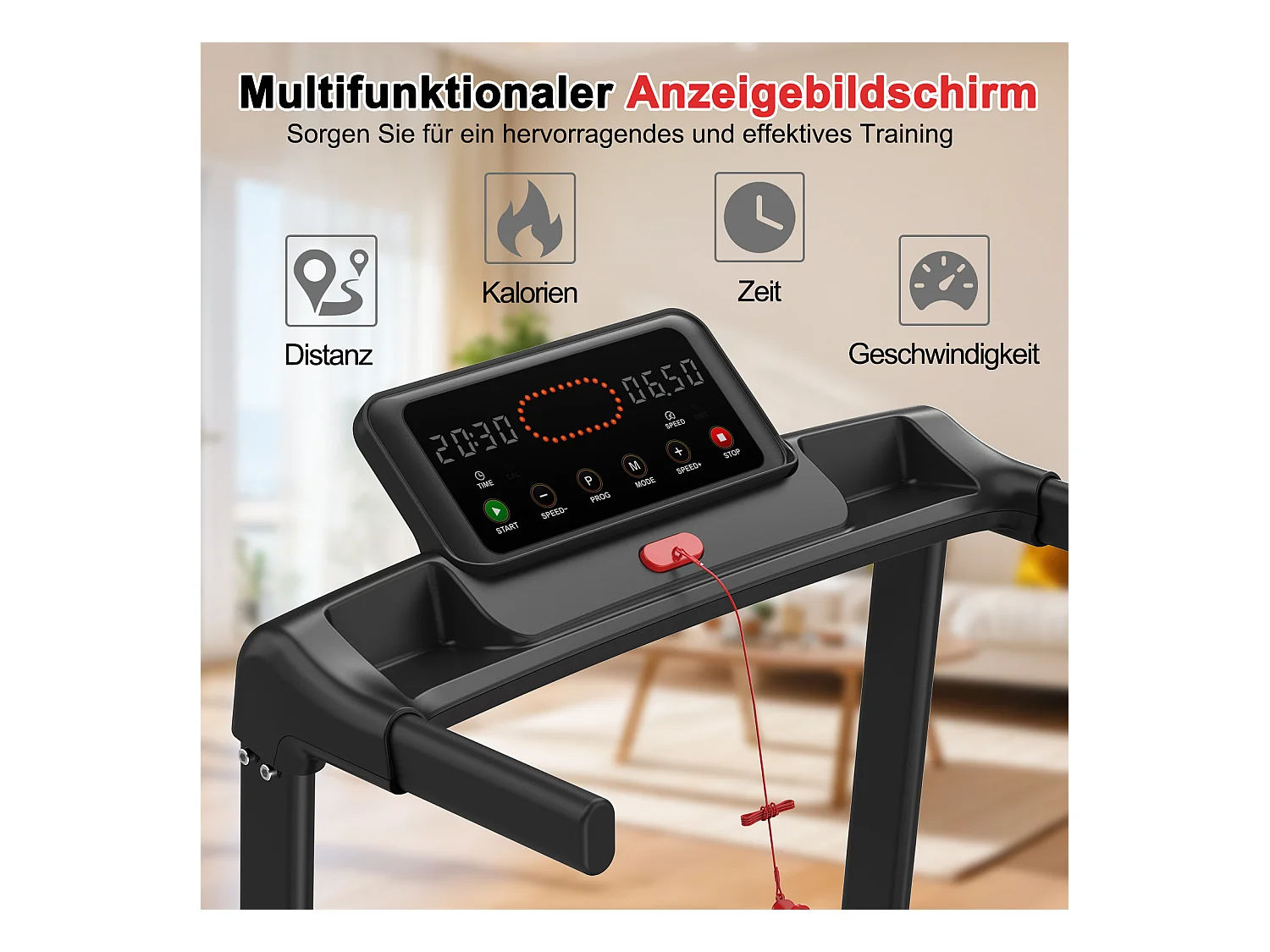 Tapis de course pliable pour maison, vitesse jusqu’à 12 km/h, acier, noir (124x64x107cm)