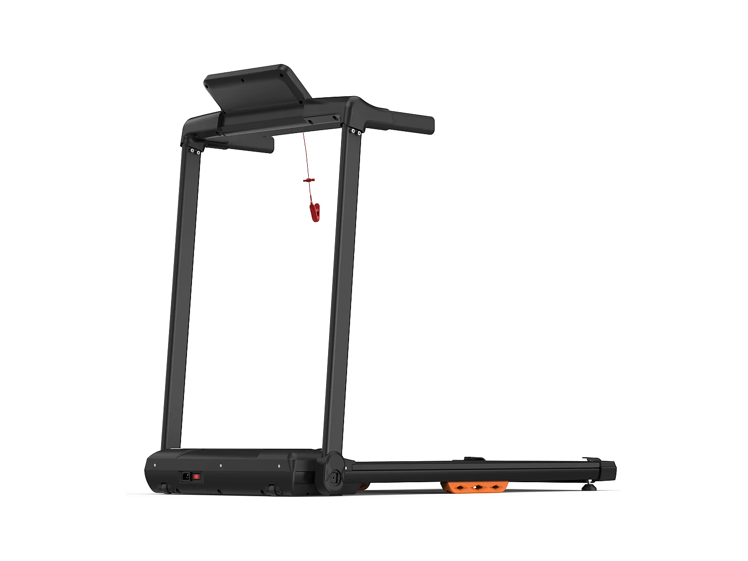 Tapis de course pliable pour maison, vitesse jusqu’à 12 km/h, acier, noir (124x64x107cm)