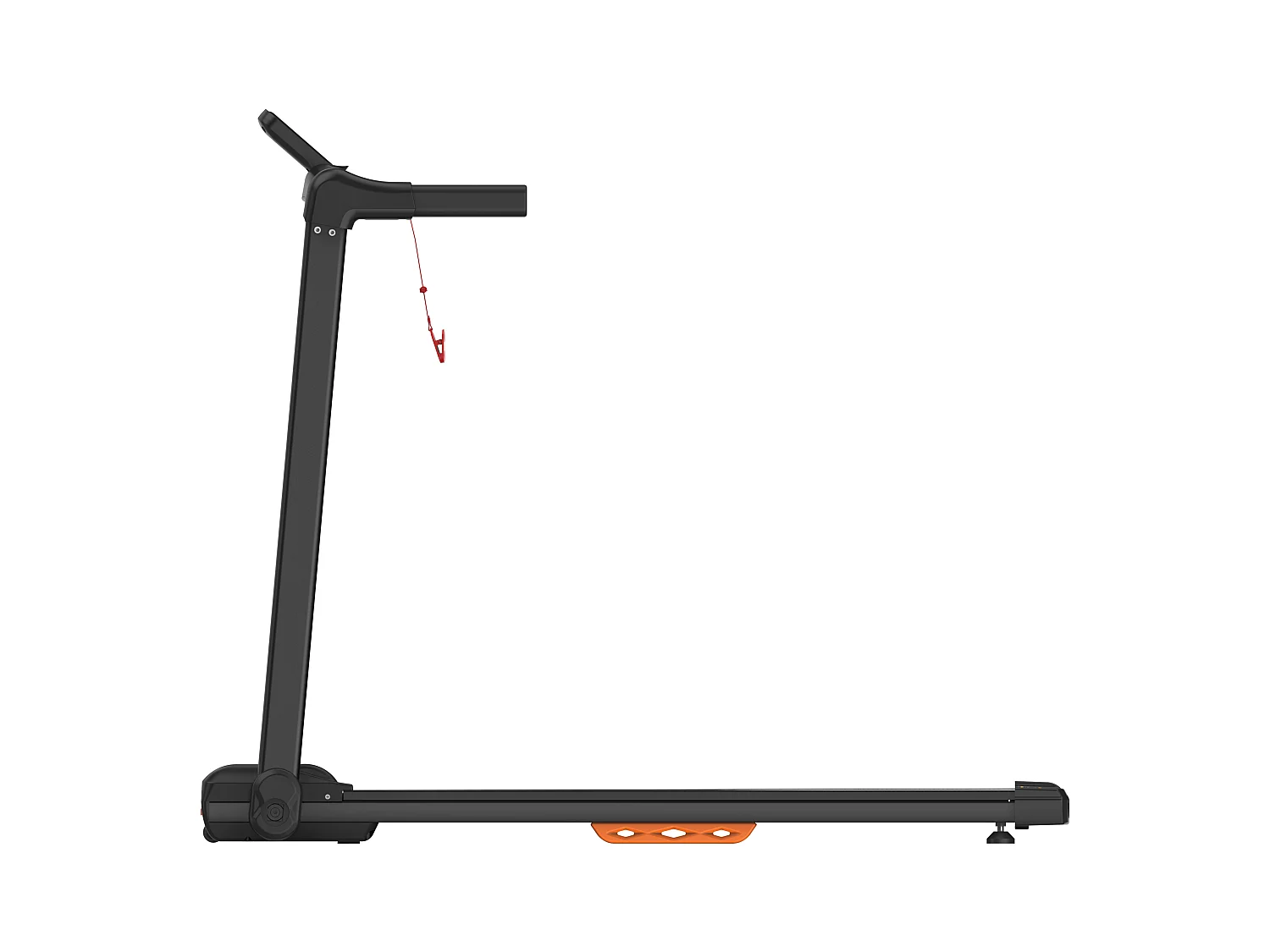 Tapis de course pliable pour maison, vitesse jusqu’à 12 km/h, acier, noir (124x64x107cm)