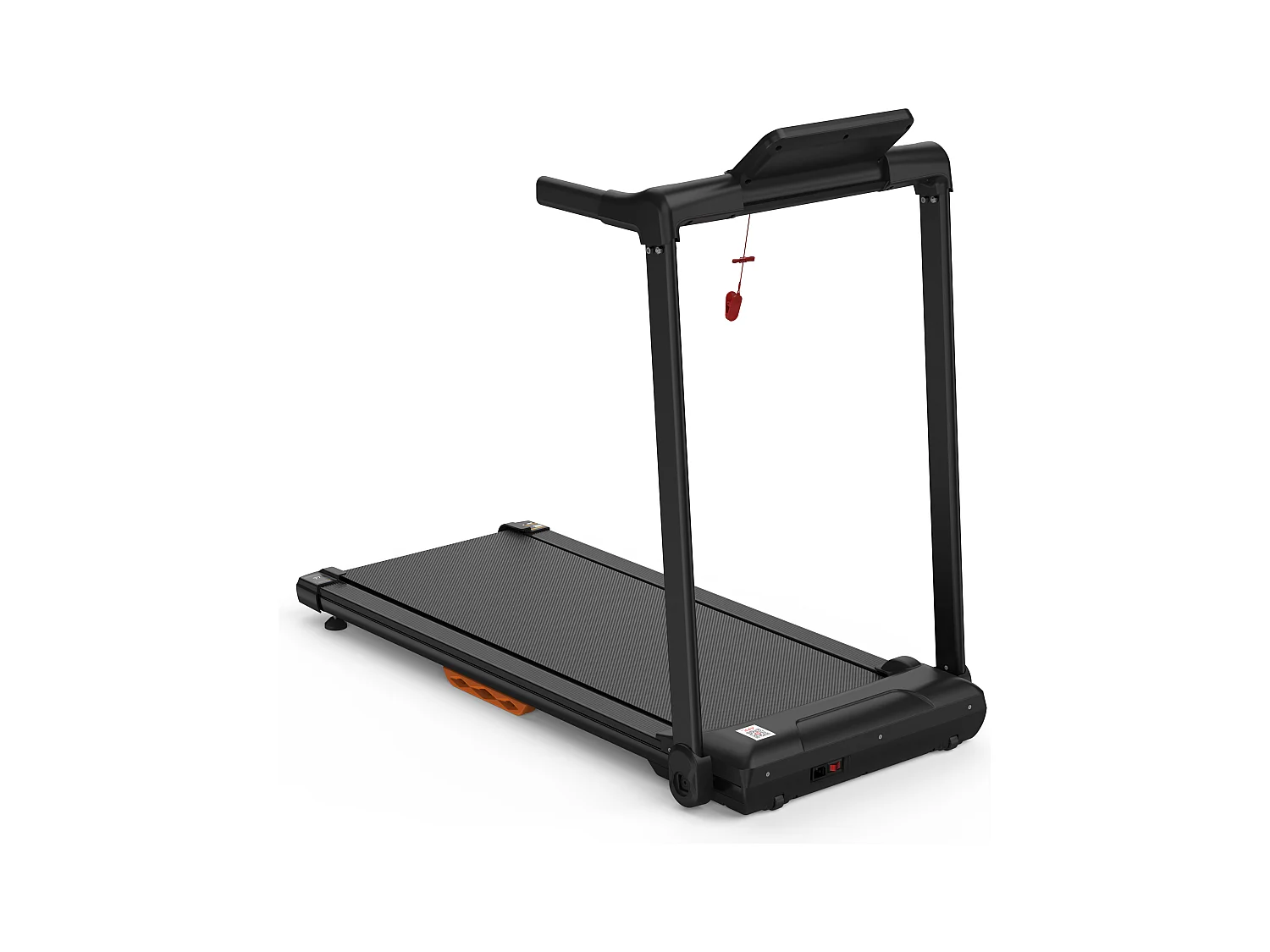 Tapis de course pliable pour maison, vitesse jusqu’à 12 km/h, acier, noir (124x64x107cm)