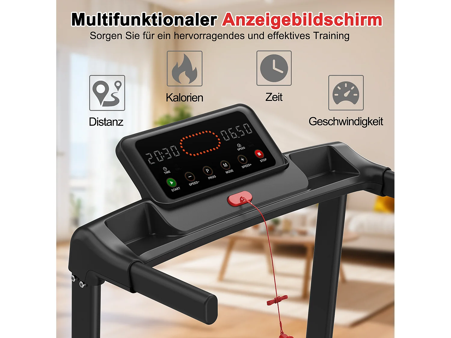 Tapis de course pliable pour maison, vitesse jusqu’à 12 km/h, acier, noir (124x64x107cm)