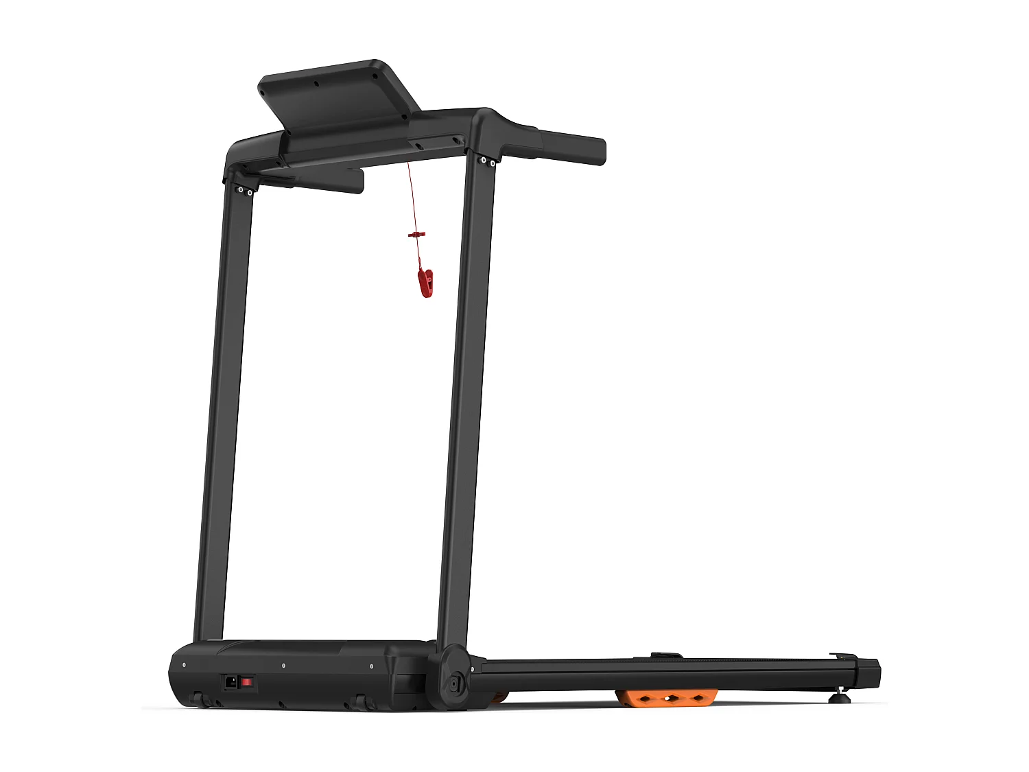 Opvouwbare loopband voor thuis, snelheid tot 12 km/u, staal, zwart (124x64x107cm)