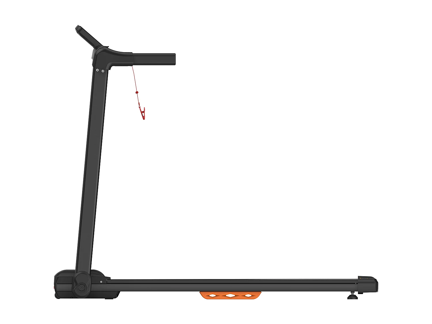 Opvouwbare loopband voor thuis, snelheid tot 12 km/u, staal, zwart (124x64x107cm)