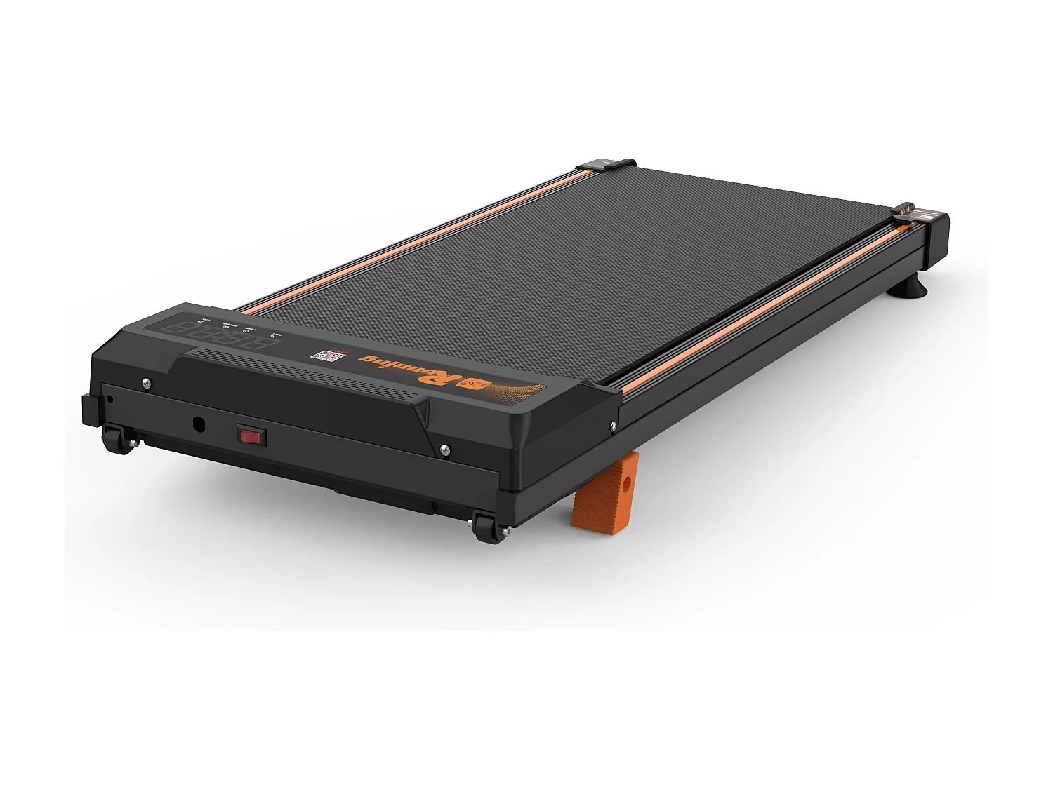 Compacte en draagbare 2-in-1 thuiskantoorloopband met LED-display voor wandelen, hardlopen en joggen, capaciteit 120 kg (111 x 49 x 10,5 cm)