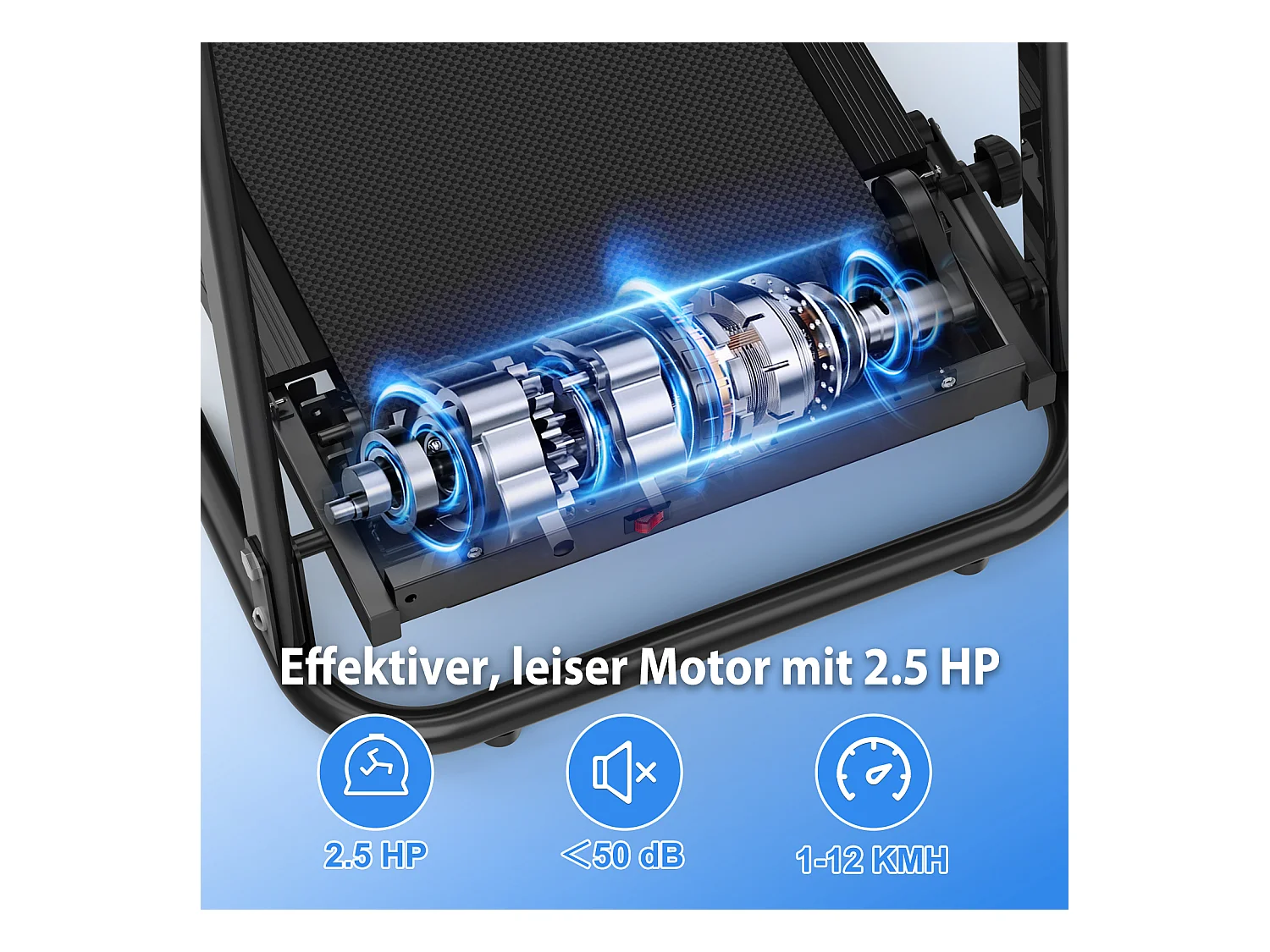 Tapis de course 2-en-1 pliable, avec 12 modes, LED et application, jusqu'à 12 km/h, 120 kg (121x63x107 cm)