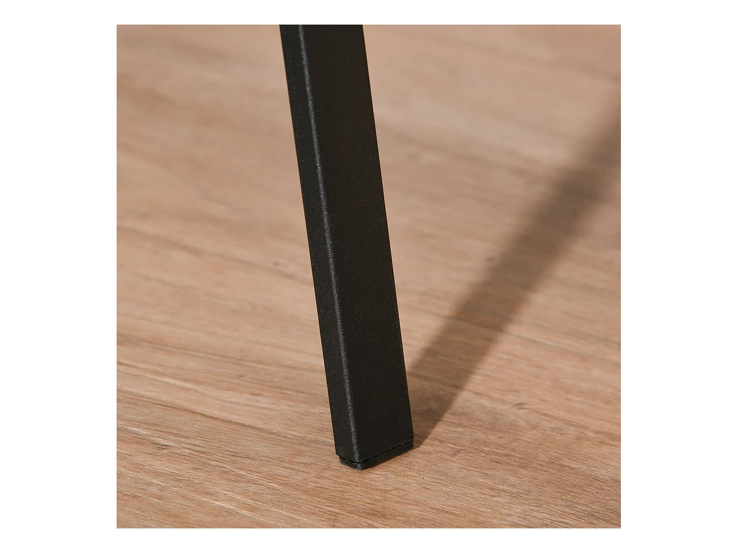 Porte-manteau sur pied élégant, structure métal et MDF, noir, design scandinave stable (45x45x180cm)