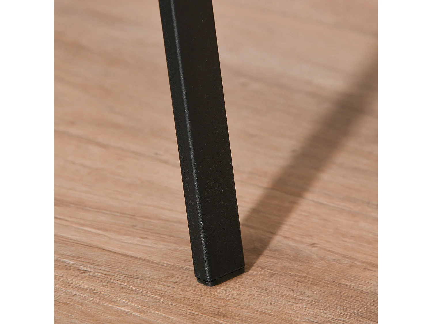 Porte-manteau sur pied élégant, structure métal et MDF, noir, design scandinave stable (45x45x180cm)