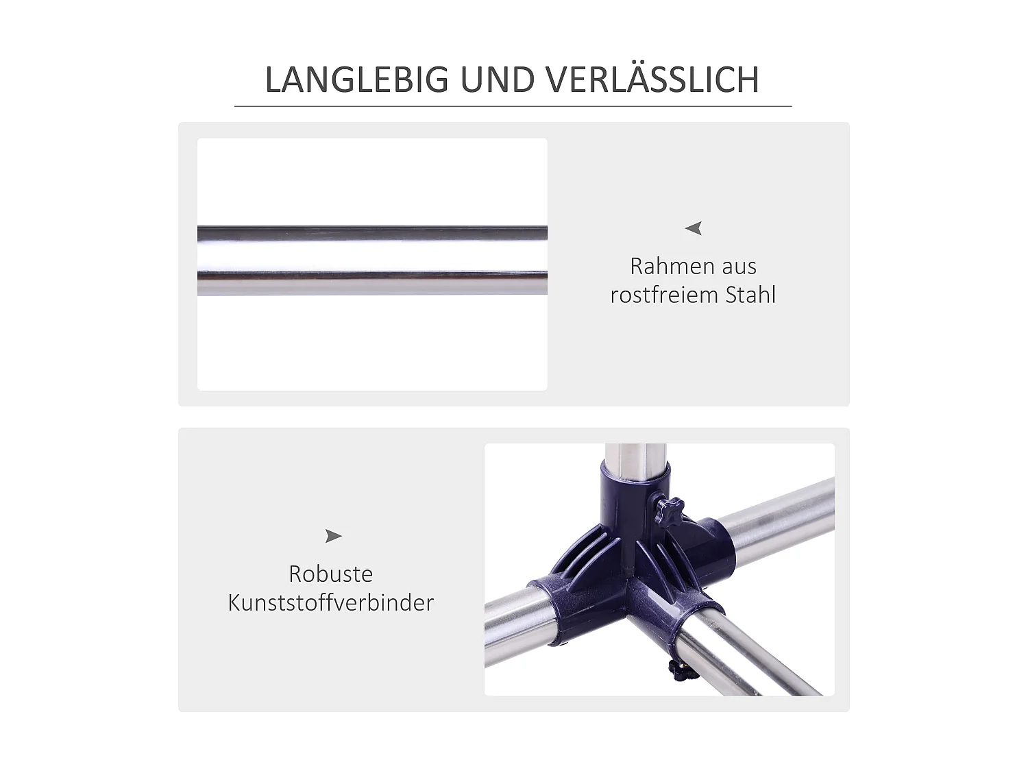 Porte-vêtements avec roulettes, ajustable en hauteur et largeur, acier inoxydable, argenté (86-160x45x95-170 cm)