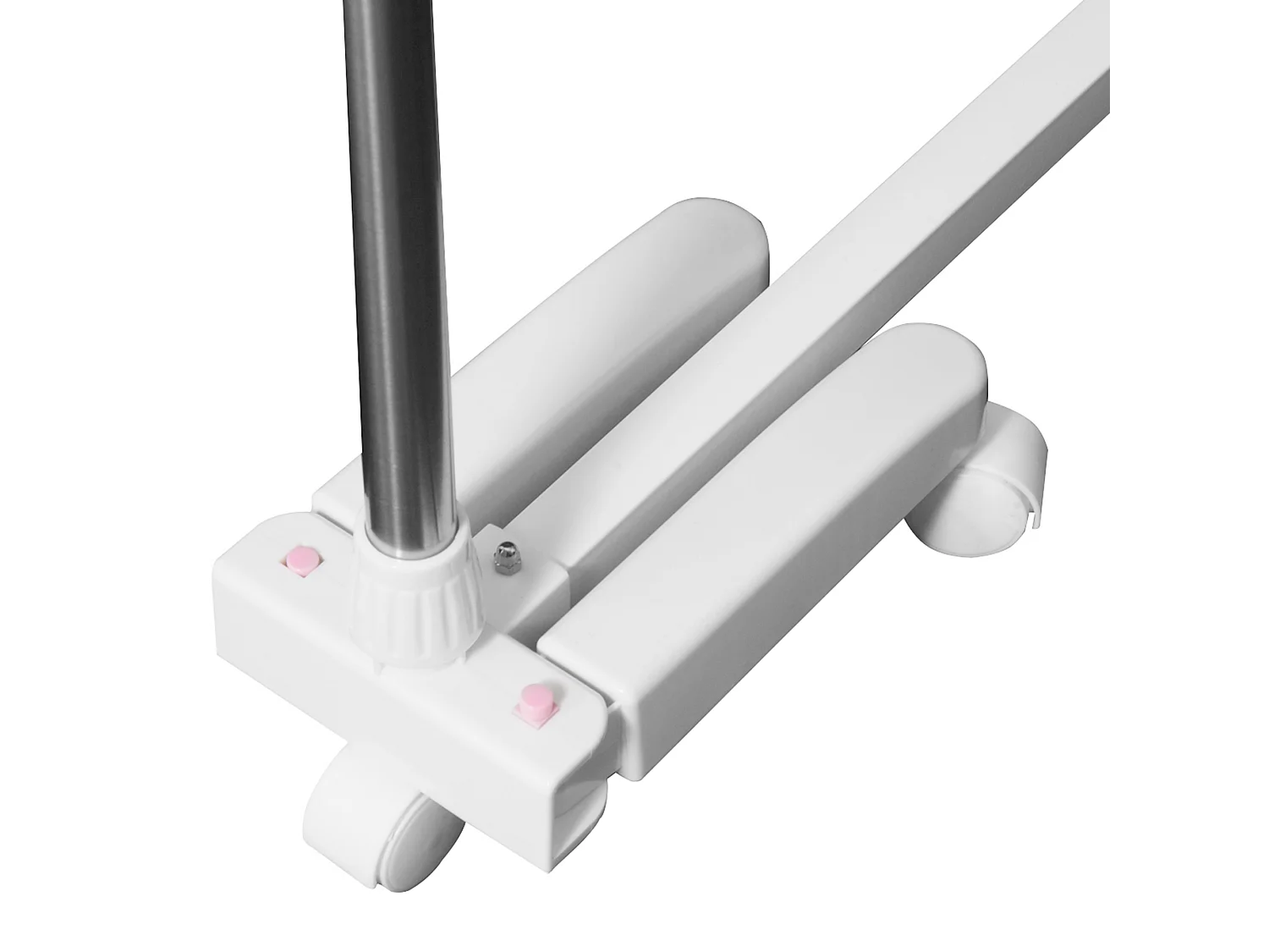 Séchoir à linge mobile, 2 niveaux, avec ailes rabattables, acier inoxydable, argenté (136.5x55x154 cm)