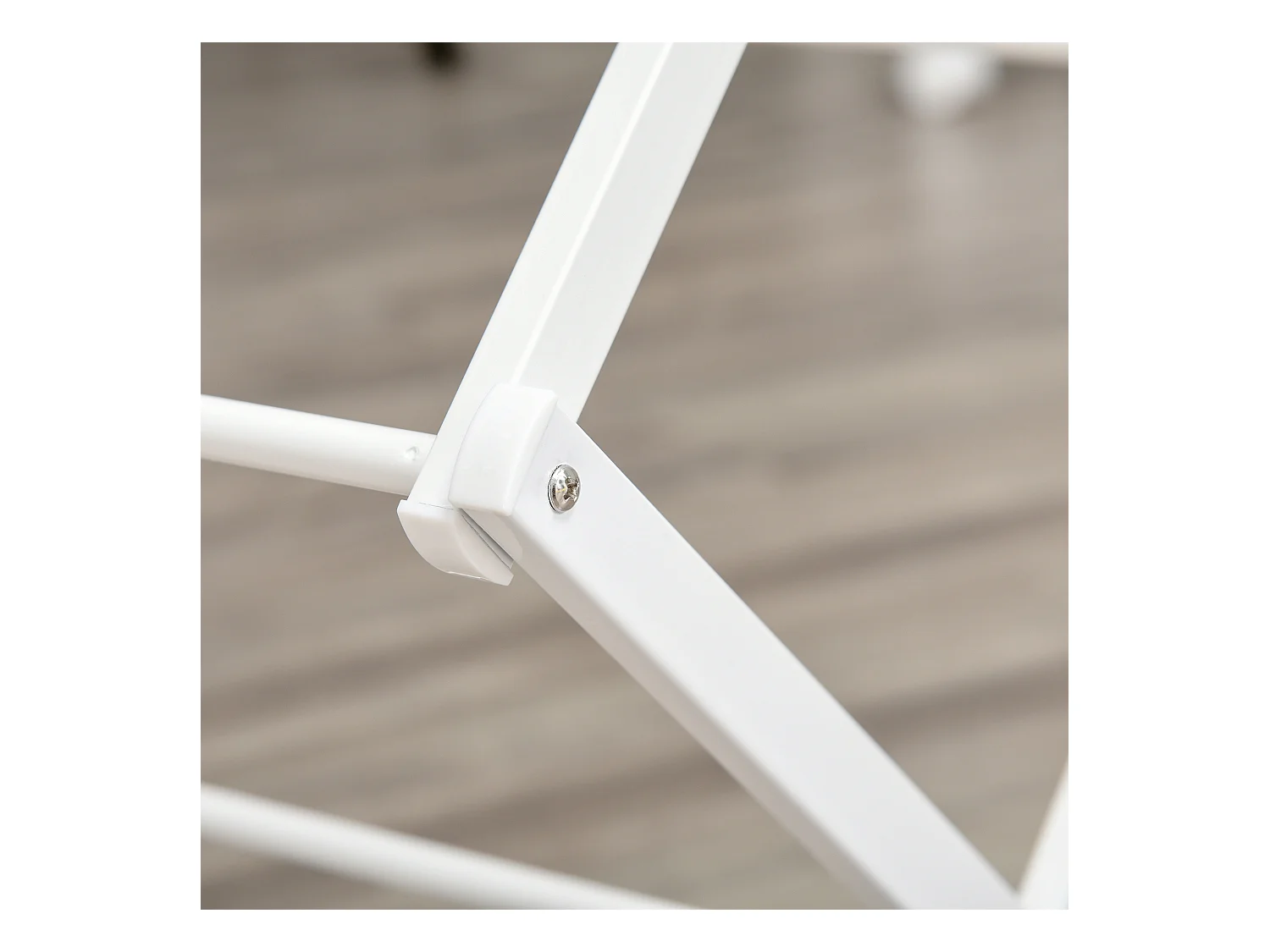 Séchoir à linge pliable 8 étages, métal et plastique, blanc (74x35x144 cm)