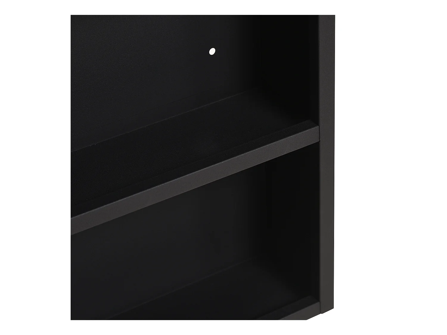 Armoire miroir de salle de bain avec étagères, acier inoxydable, noir (46x13.5x58 cm)