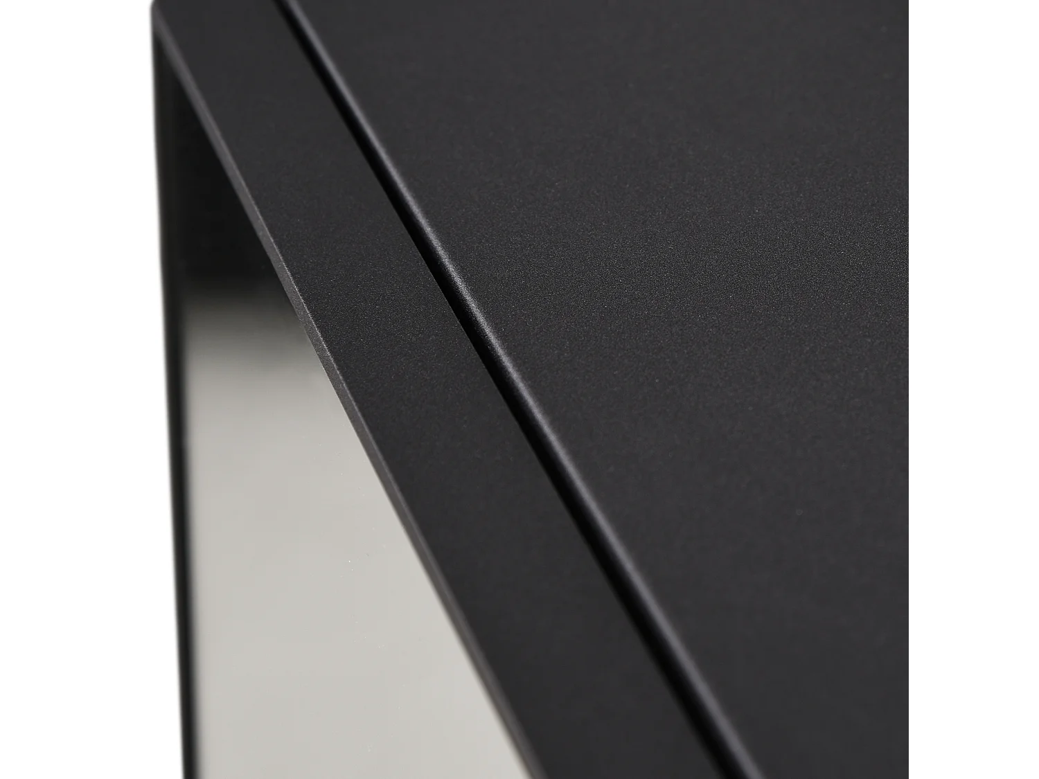 Armoire miroir de salle de bain avec étagères, acier inoxydable, noir (46x13.5x58 cm)