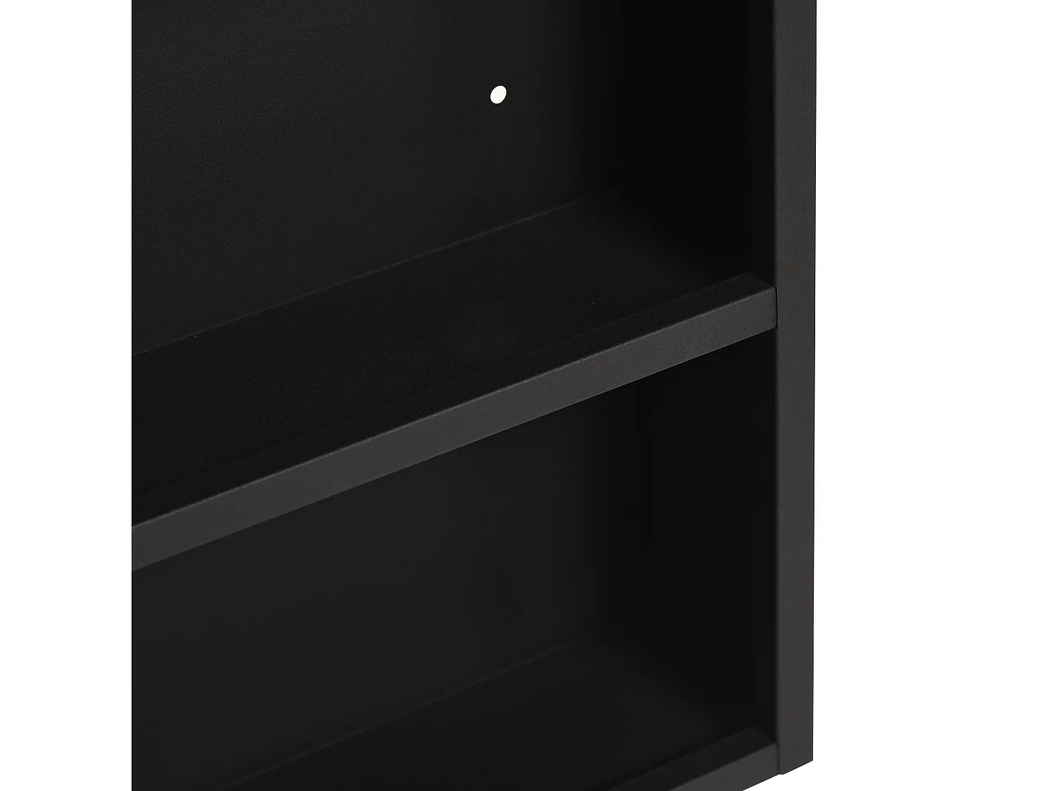 Armoire miroir de salle de bain avec étagères, acier inoxydable, noir (46x13.5x58 cm)