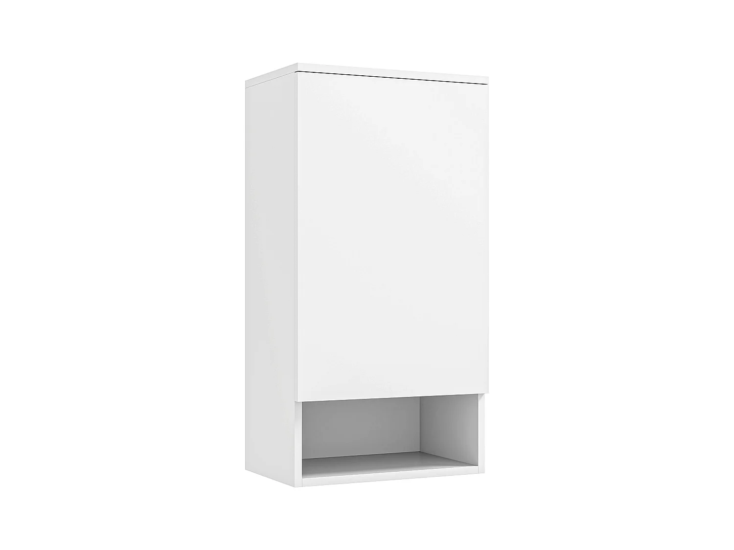Armoire murale avec portes, étagères ajustables, blanc (40x27x77 cm)