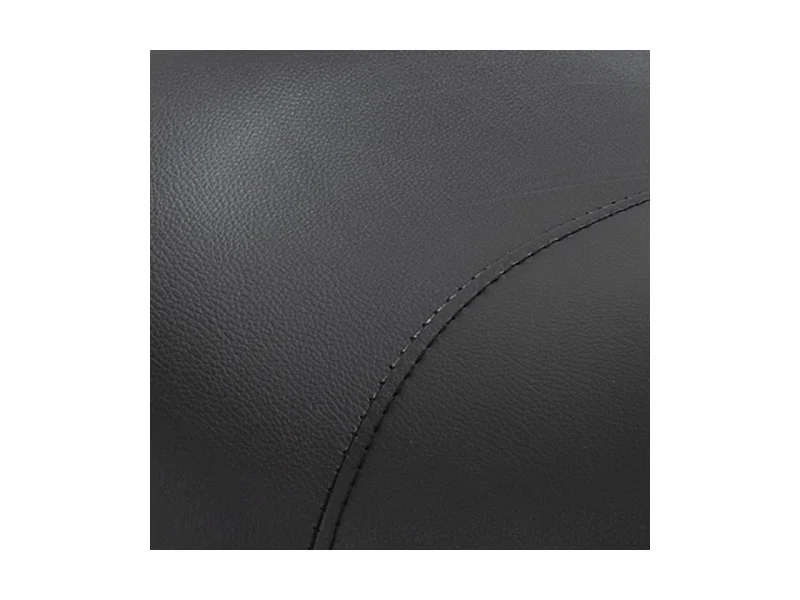 Taburete de trabajo ergonómico, asiento regulable, piel sintética, color negro (52 x 53 x 49 cm)