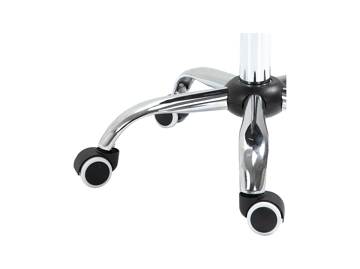 Taburete de trabajo ergonómico, asiento regulable, piel sintética, color negro (52 x 53 x 49 cm)