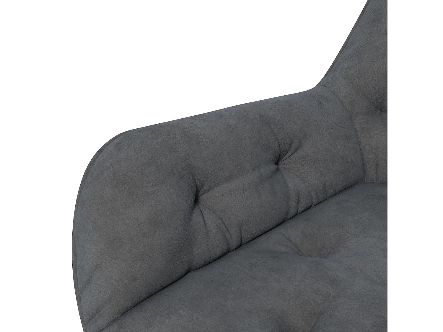 Chaise pivotante ergonomique, tissu velours, gris, réglable en hauteur (60x61x91 cm)