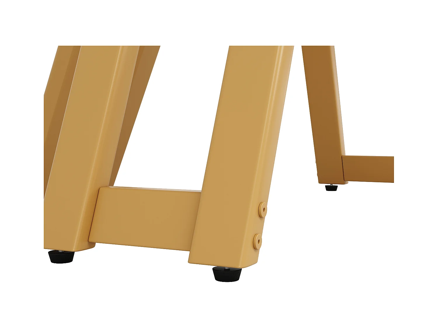 Table ronde pour salle à manger, pieds métalliques dorés, plateau MDF imitation marbre, (100x100x76 cm)