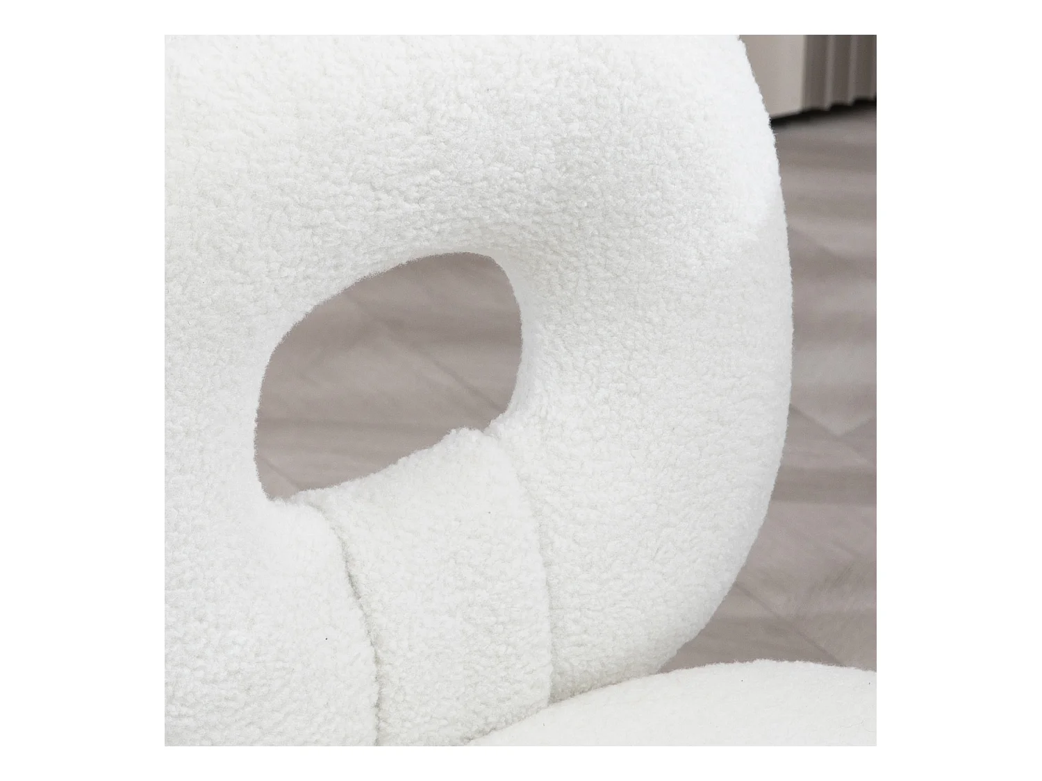 Chaise de bureau pour enfant, ajustable, sans accoudoirs, métal, blanc (50x56x80-90 cm)