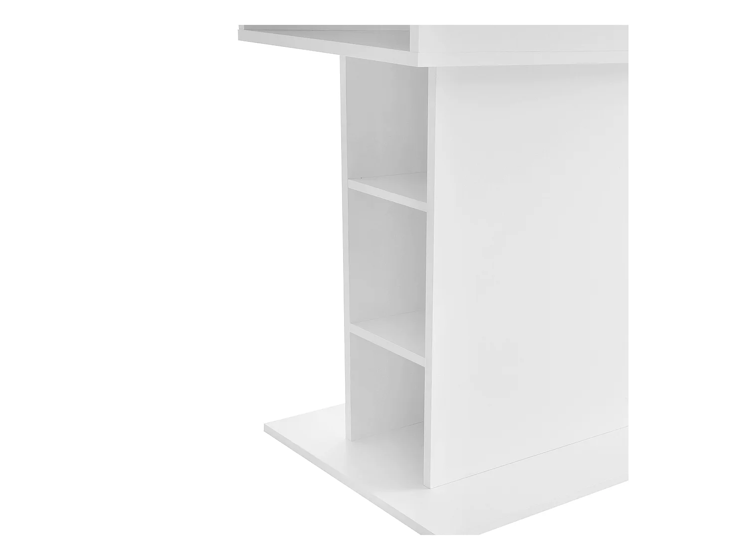 Table à manger extensible, avec rangement, design moderne, bois aggloméré, blanc, (L93xP59.5xH9 cm)