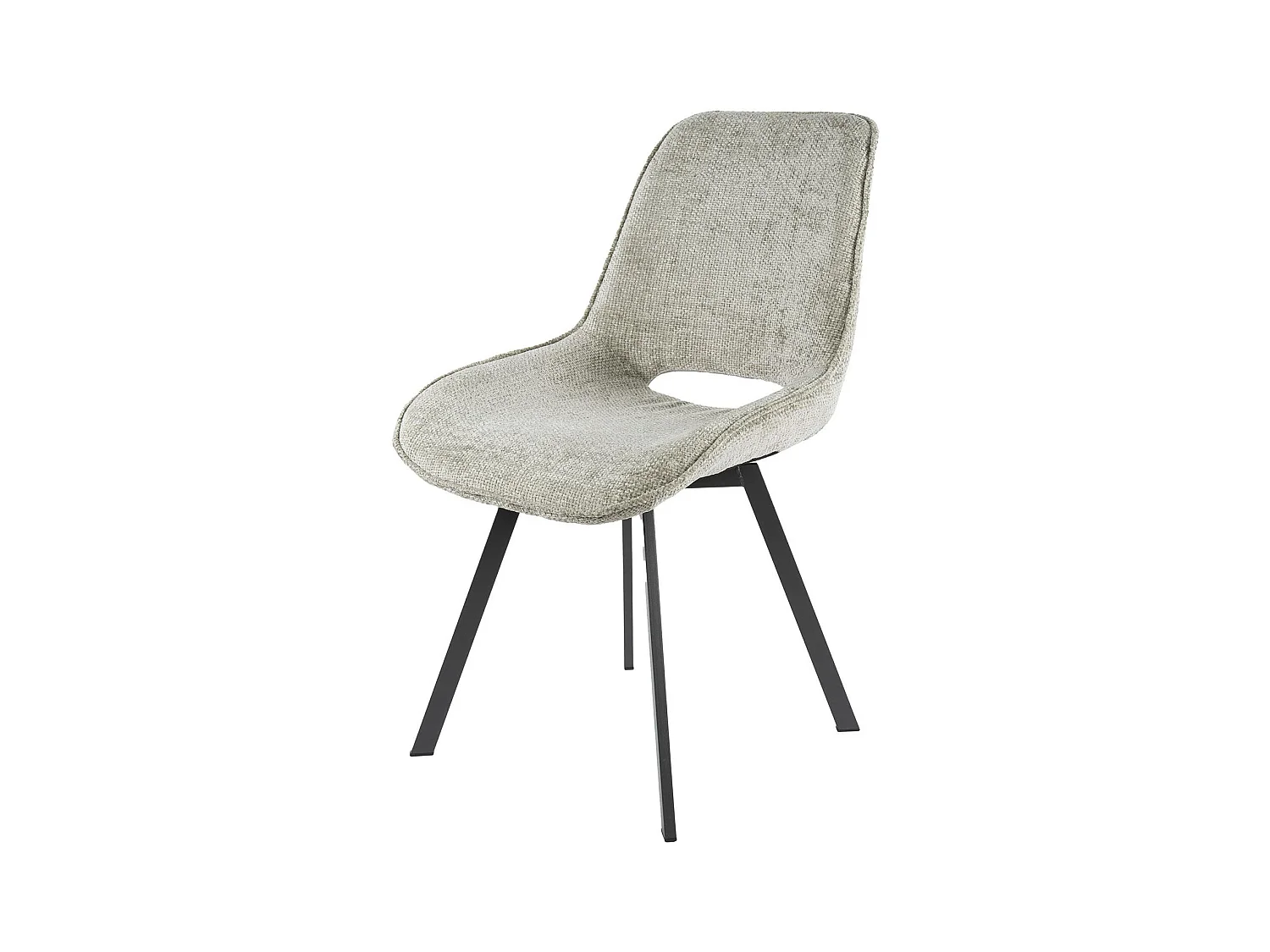 Chaise pivotante confort – beige, dos ajouré (lot de 2) ASCOLI