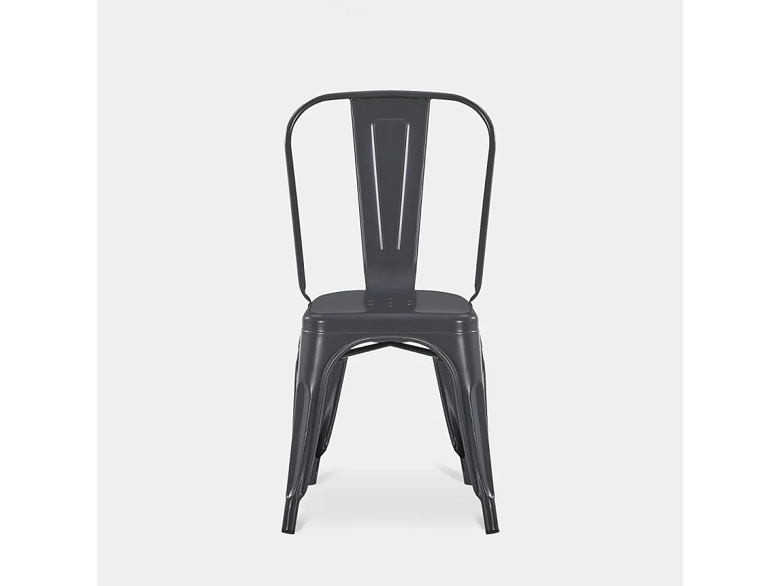 Chaise d'extérieur en métal gris anthracite 46x85 cm-Hjorts