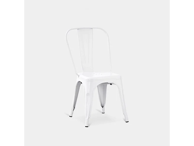Chaise d'extérieur en métal blanc 46x85 cm-Hjorts