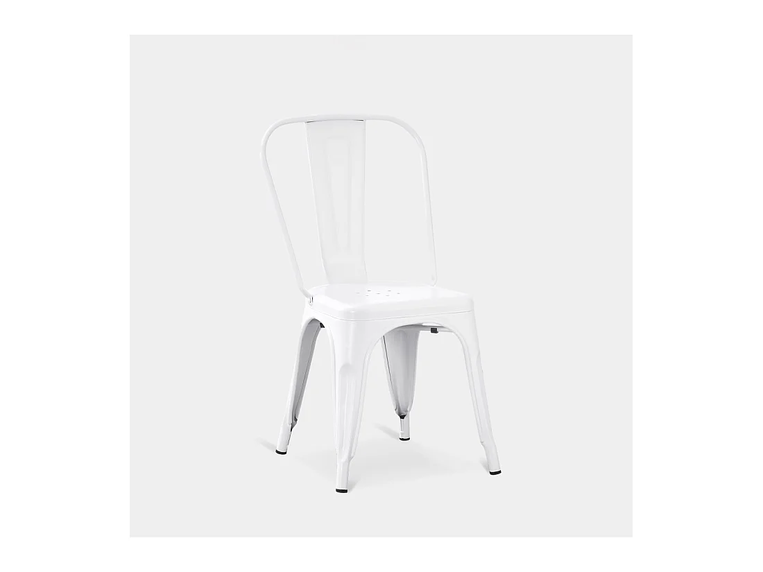 Chaise d'extérieur en métal blanc 46x85 cm-Hjorts