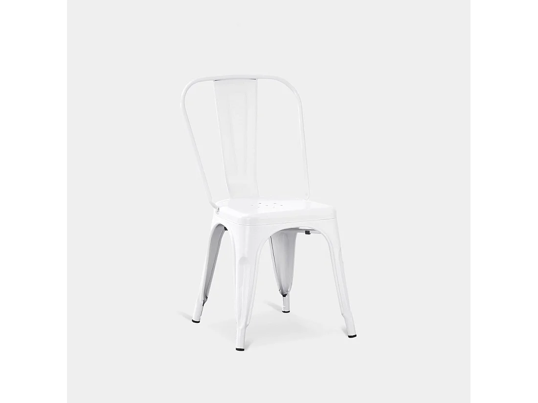 Chaise d'extérieur en métal blanc 46x85 cm-Hjorts