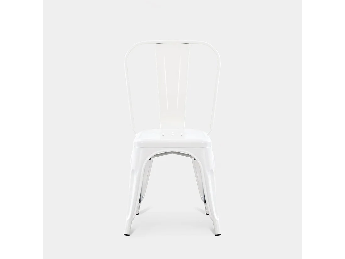Chaise d'extérieur en métal blanc 46x85 cm-Hjorts