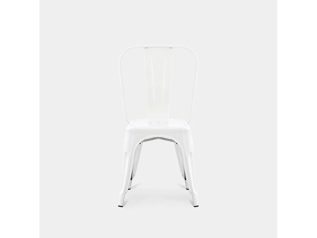 Chaise d'extérieur en métal blanc 46x85 cm-Hjorts