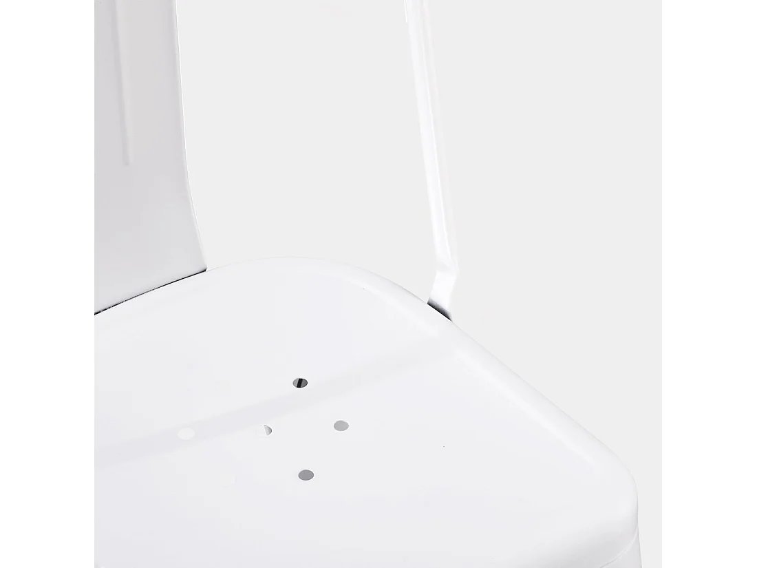 Chaise d'extérieur en métal blanc 46x85 cm-Hjorts