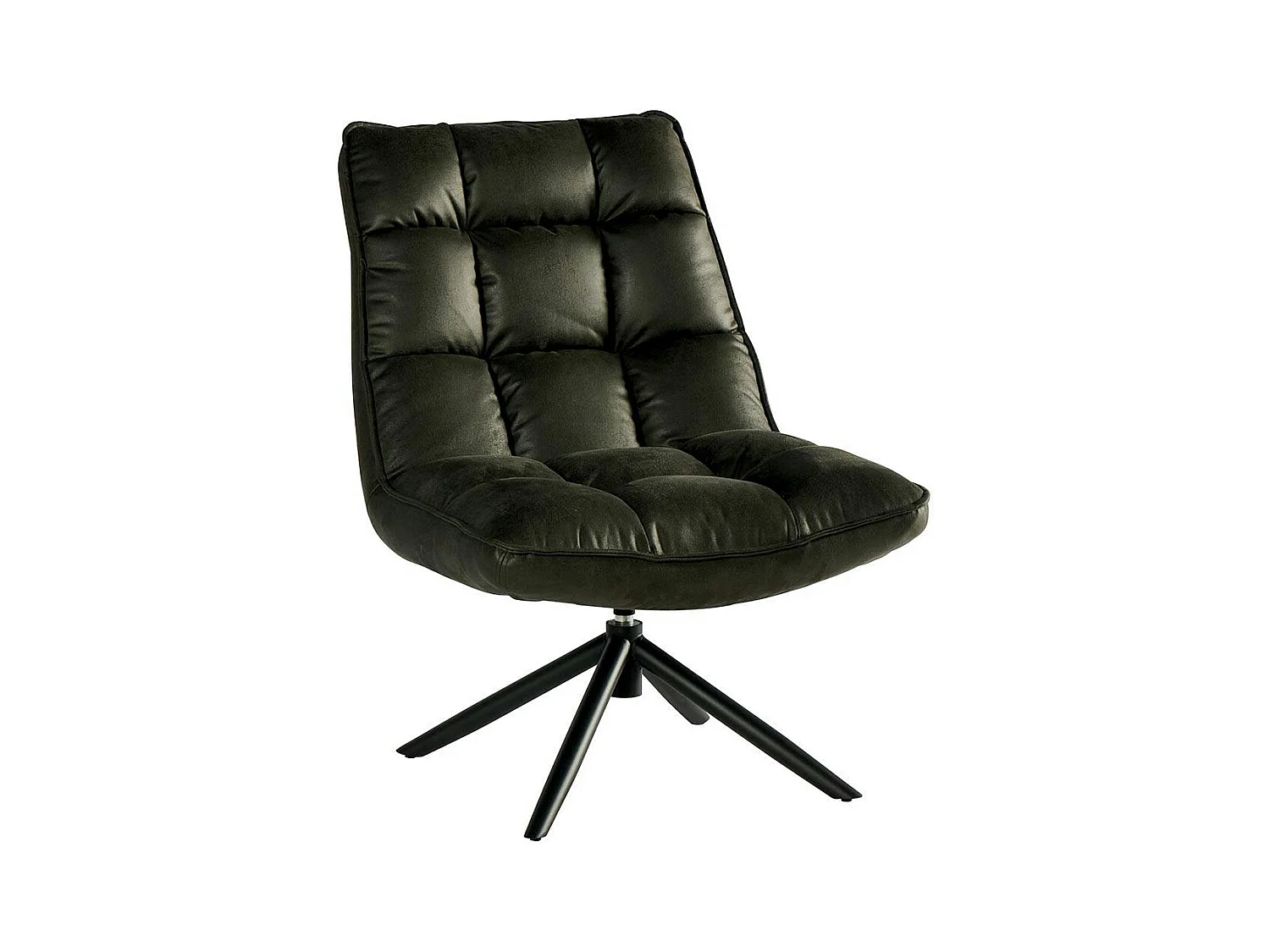 Fauteuil pivotant gris anthracite - confort salon KERALA