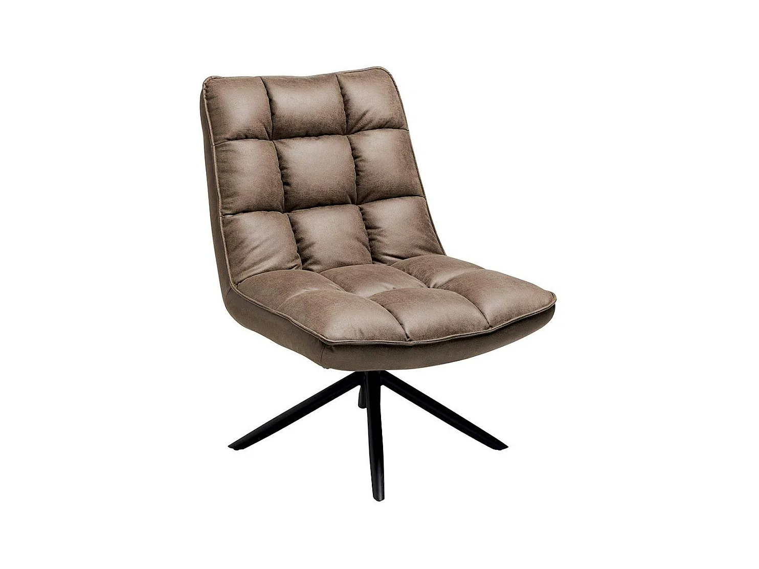 Fauteuil pivotant marron - confort salon KERALA