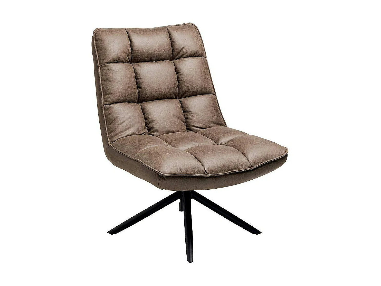 Fauteuil pivotant marron - confort salon KERALA