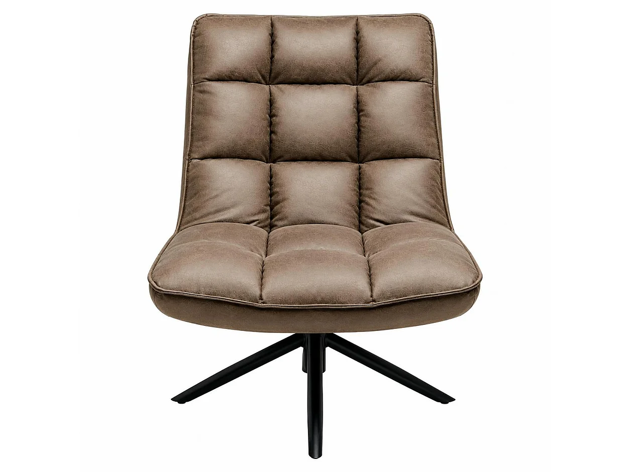 Fauteuil pivotant marron - confort salon KERALA