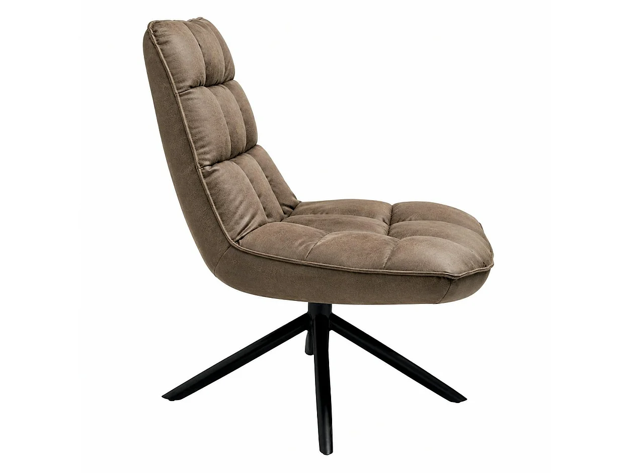 Fauteuil pivotant marron - confort salon KERALA