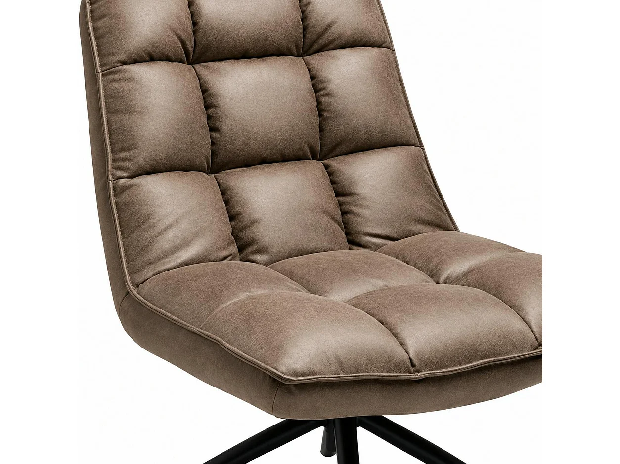 Fauteuil pivotant marron - confort salon KERALA