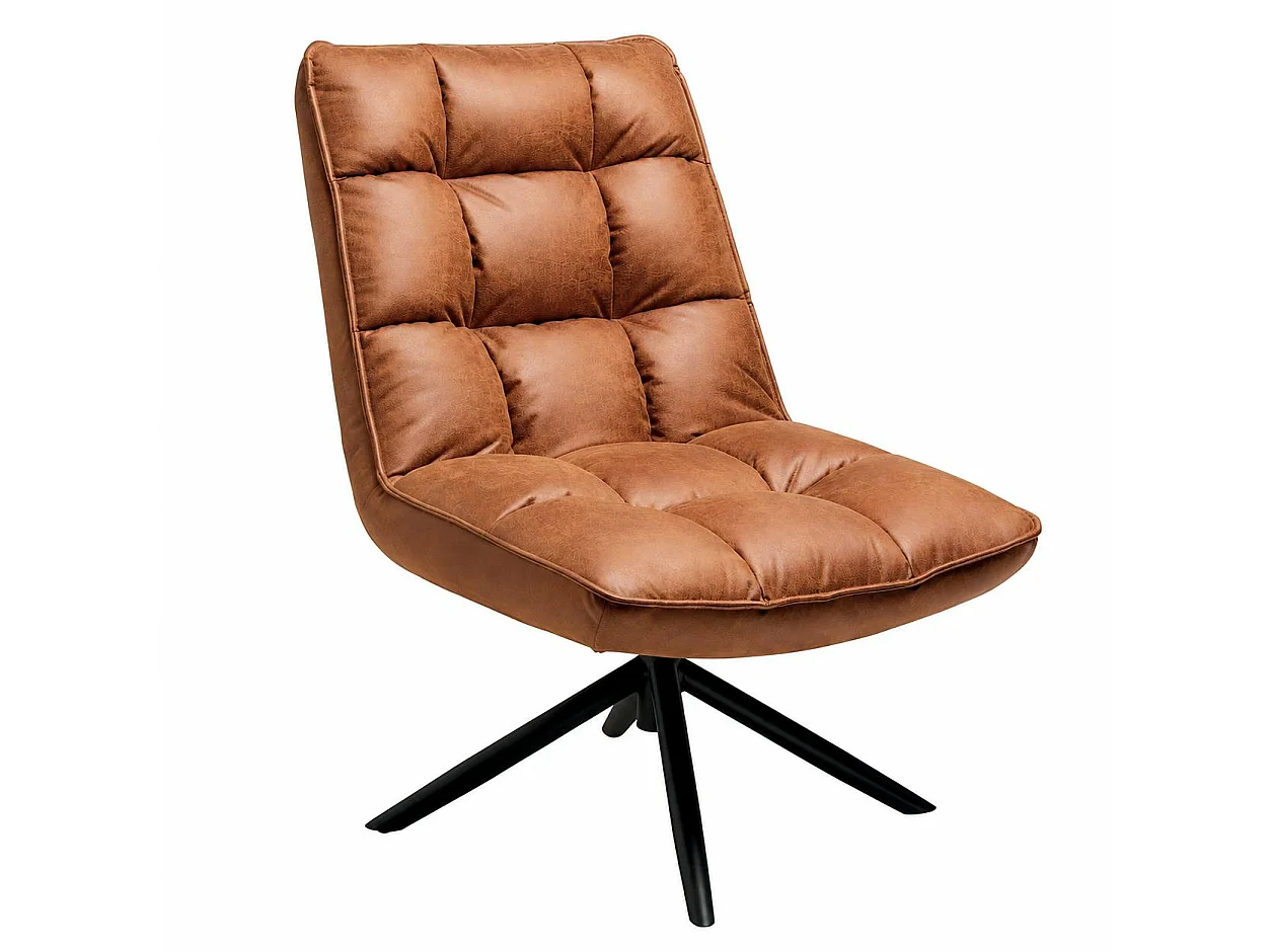 Fauteuil pivotant camel - confort salon KERALA