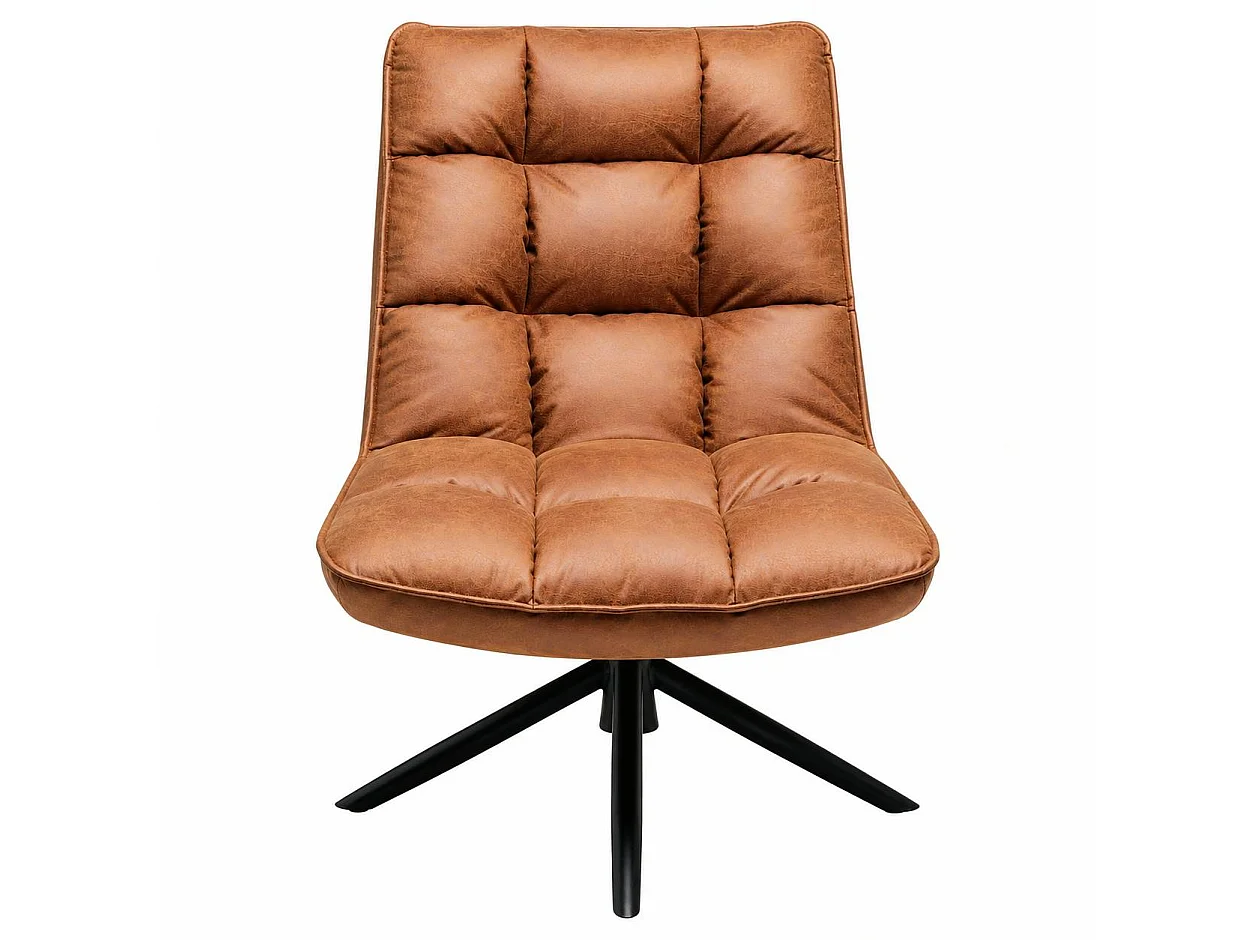 Fauteuil pivotant camel - confort salon KERALA