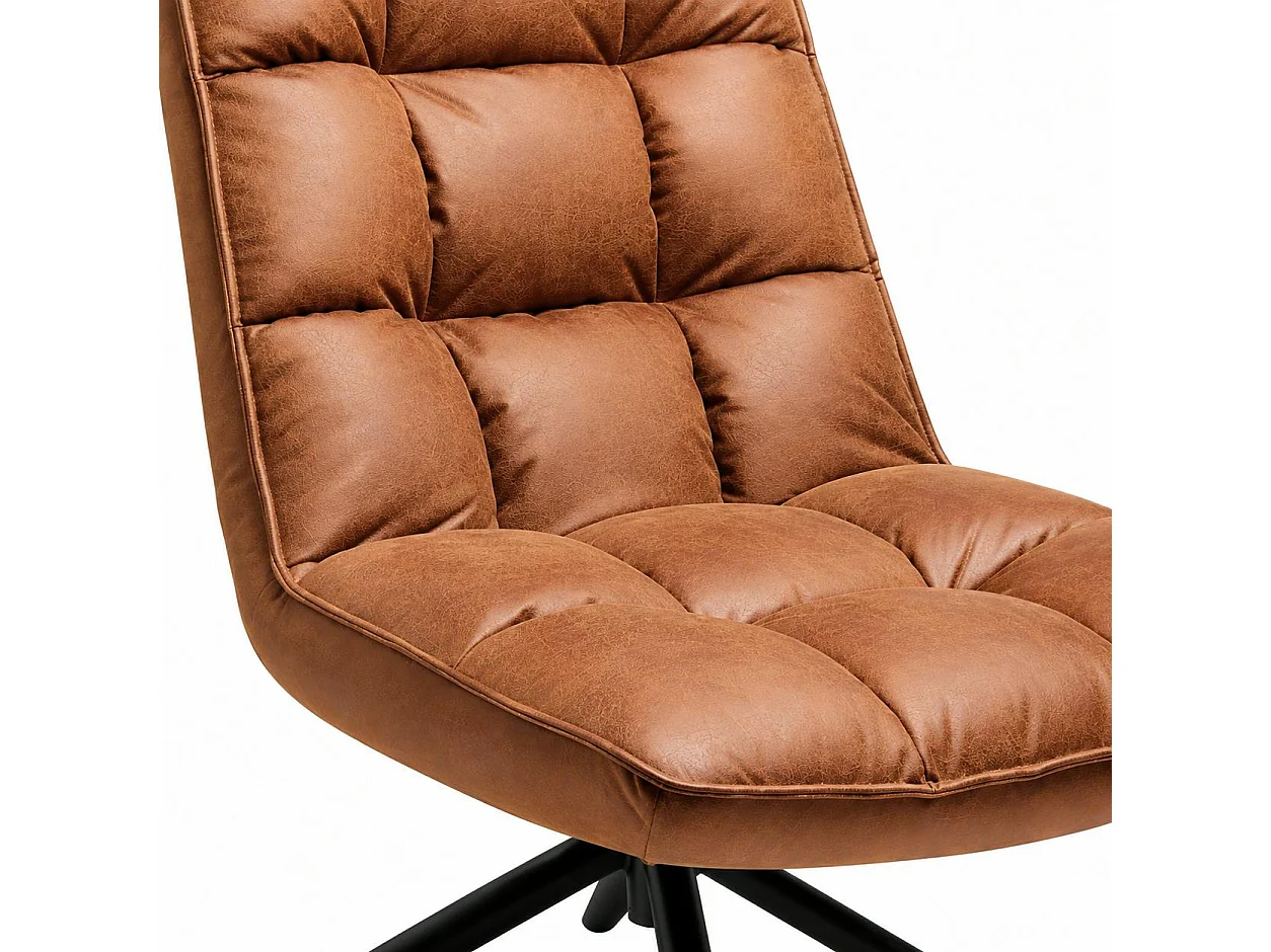 Fauteuil pivotant camel - confort salon KERALA